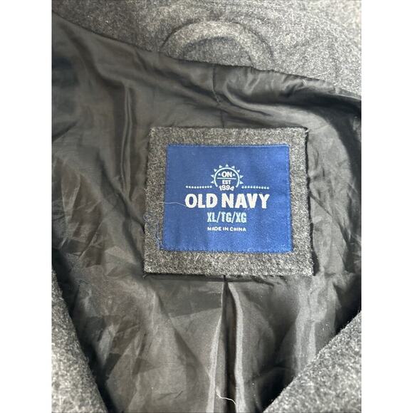 Old Navy Wool Blend Double Breasted Pea Coat Womens Sz XL Fully Lined Charcoal - Picture 6 of 16